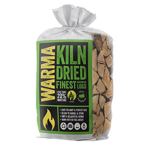 WARMA Kiln-dried Hardwood Logs (mini bag, approx. 10kg) – Groves Gas